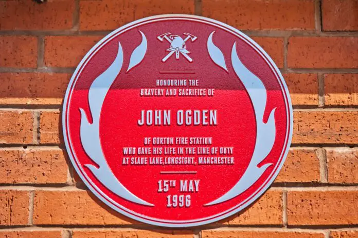 A plaque has been unveiled today for a Manchester firefighter who died in the line of duty, close to the anniversary of his passing