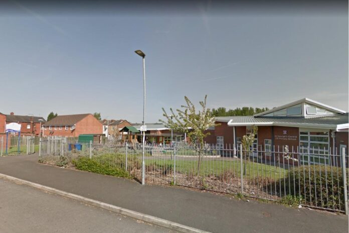 Police have charged a man who reported to be carrying a bladed weapon near a primary school in the Tyldesley area