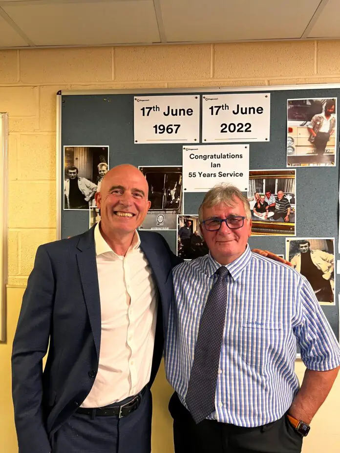 A Stagecoach Driver from Partington in Manchester is proudly celebrating 55 years’ service with the region’s biggest bus operator