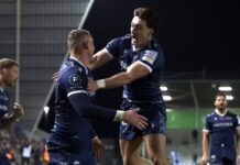 Sharks rack up nine tries in Red Bulls rout